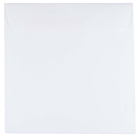 JAM Paper 7 x 7 Square Invitation Envelopes, White, Bulk 250/Box