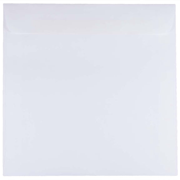 JAM Paper 8 1/2 x 8 1/2 Square Invitation Envelopes, White, 100/Pack