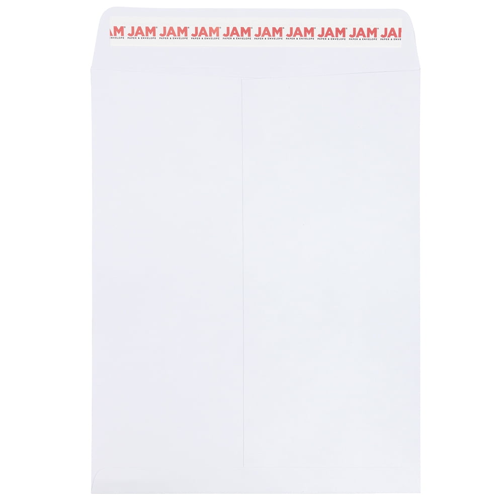JAM Paper 8 3/4" x 11 3/4" Open End Commercial Envelopes, White, 50 Per Pack