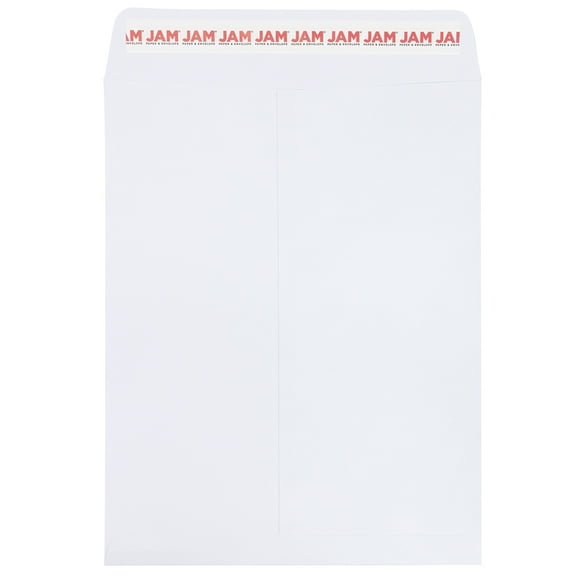 JAM Paper 8-3/4" x 11-3/4" Open End Commercial Envelopes, White, Bulk 500 Per Box