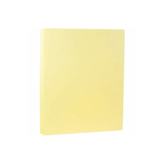JAM Paper 8.5" x 11" Matte Paper 24lb Light Yellow 100 Sheets/Pack (16729231G)