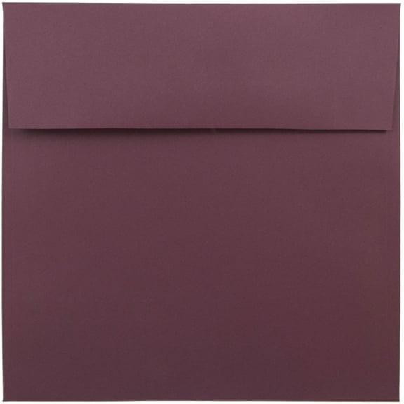 JAM Paper 8.5 x 8.5 Square Envelopes, Burgundy, 25/Pack