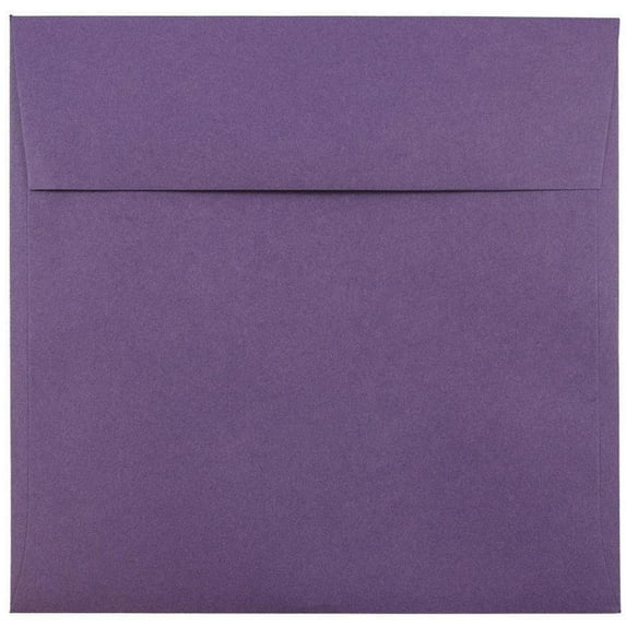 JAM Paper 8.5 x 8.5 Square Envelopes, Dark Purple, 50/Pack
