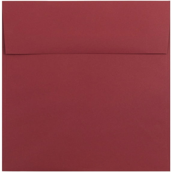 JAM Paper 8.5 x 8.5 Square Envelopes, Dark Red, 1000/Carton
