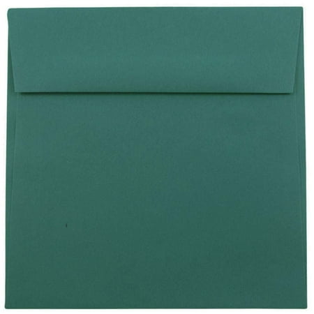 JAM Paper 8.5 x 8.5 Square Envelopes, Teal, 25/Pack