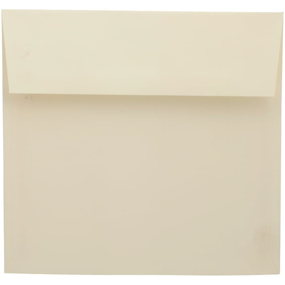 JAM Paper 8.5x8.5 Envelopes, Cream Mohawk Opaque, 50/Pack