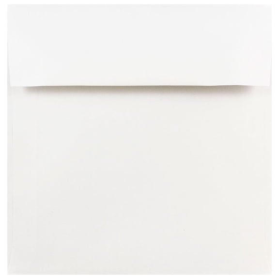 JAM Paper 8 x 8 Square Invitation Envelopes, White, 25 per Pack