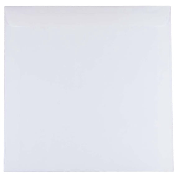 JAM Paper 9.5 x 9.5 Square Invitation Envelopes, White, Bulk 250/Box