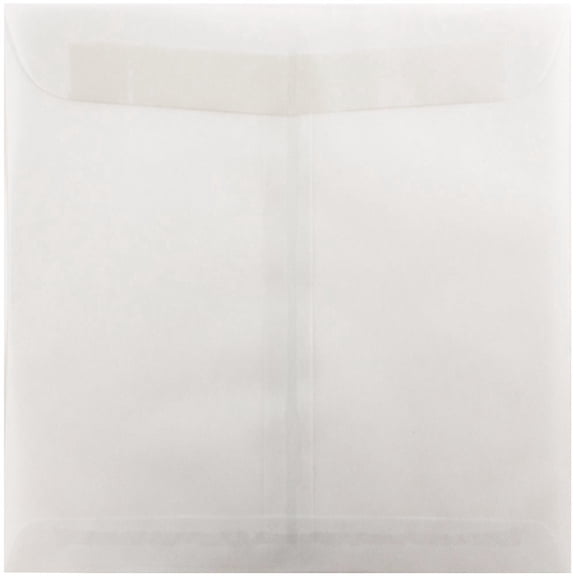 JAM Paper 9.5x9.5 Translucent Envelopes, Clear, 25/Pack
