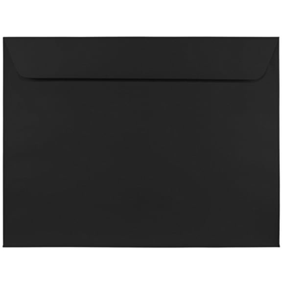 JAM Paper 9 x 12 Booklet Envelopes, Black, 100/Pack