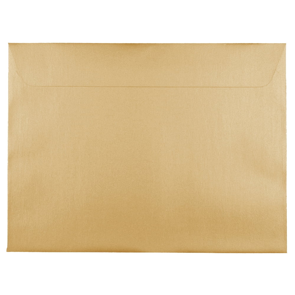 JAM Paper 9 x 12 Booklet Envelopes, Gold Metallic, 50/Pack