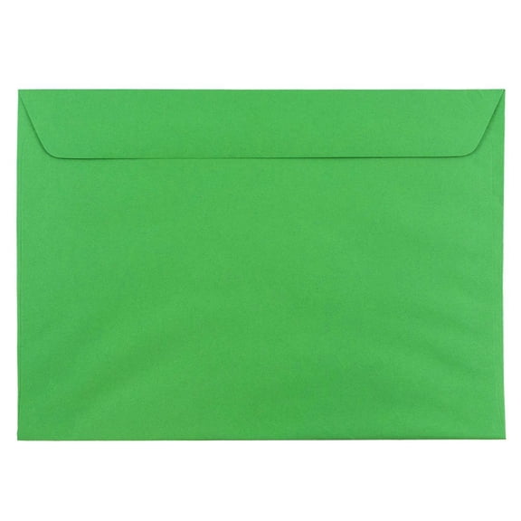 JAM Paper 9 x 12 Booklet Envelopes, Green, 500/Box
