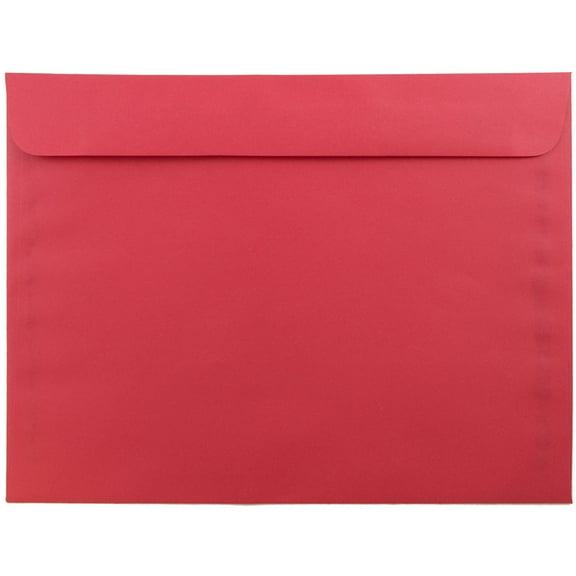 JAM Paper 9 x 12 Booklet Envelopes, Red, 100/Pack