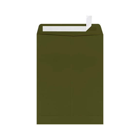 JAM Paper 9 x 12 Catalog Mailing Envelopes Olive Green 50 Pack (4894-81-50)