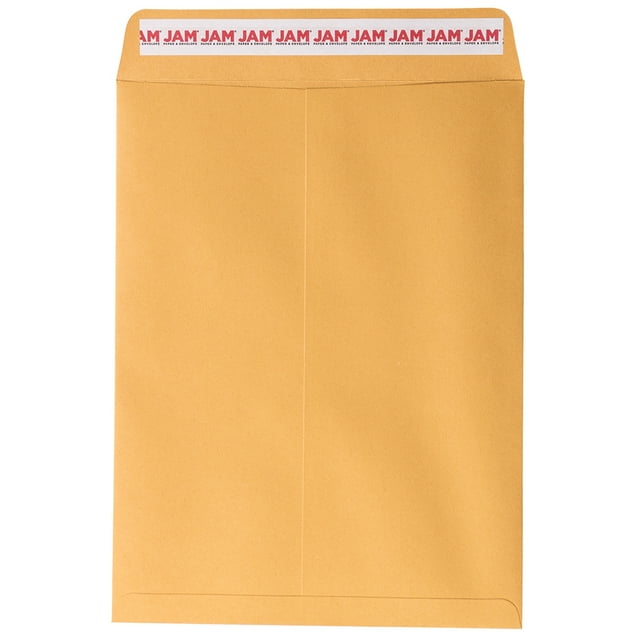JAM Paper 9 x 12 Open End Catalog Envelopes, Brown Kraft Manila, 100