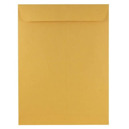 JAM Paper 9 x 12 Open End Catalog Envelopes, Brown Kraft Manila, 100 per Pack