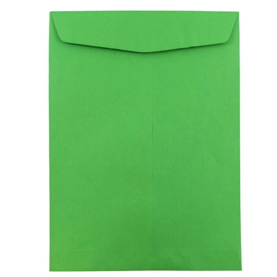 JAM Paper 9 x 12 Open End Catalog Envelopes, Green, 50/Pack