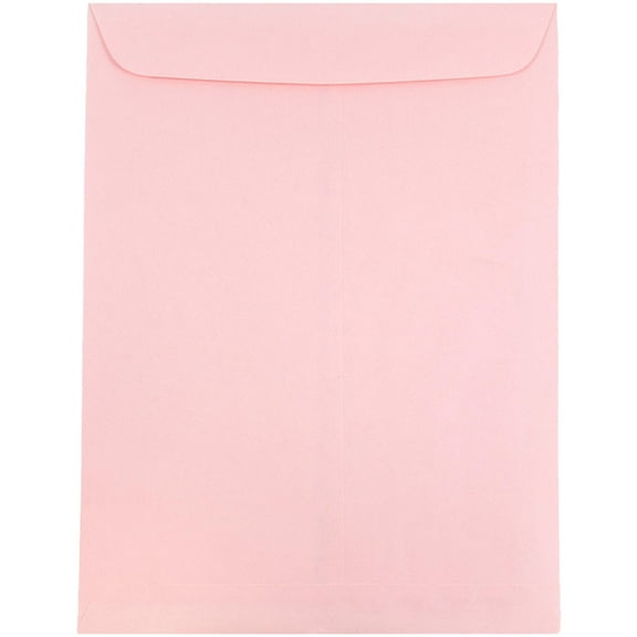 JAM Paper 9 x 12 Open End Envelopes, Baby Pink, 50 per Pack