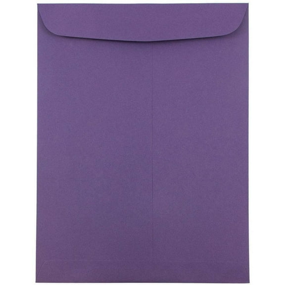 JAM Paper 9 x 12 Open End Envelopes, Dark Purple, 10/Pack