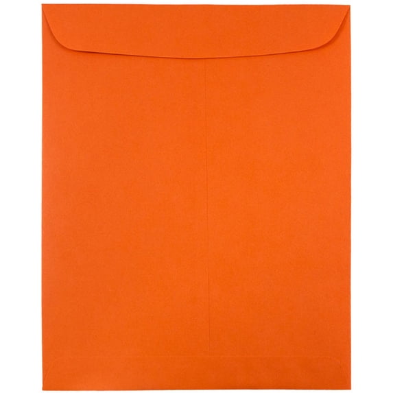 JAM Paper 9 x 12 Open End Envelopes, Orange, 100/Pack