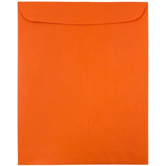 JAM Paper 9 x 12 Open End Envelopes, Orange, 50/Pack