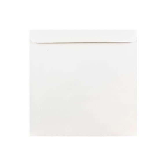 JAM Paper 9 x 9 Square Invitation Envelopes, White, 100/Pack