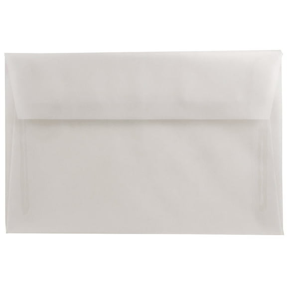 JAM Paper A10 Translucent Envelopes, 6 x 9 1/2, Clear, 50 per Pack