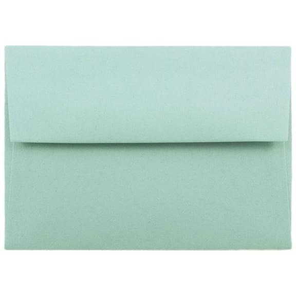 JAM Paper A2 Envelopes, 4 3/8 x 5 3/4, Aqua Blue, 250/Pack