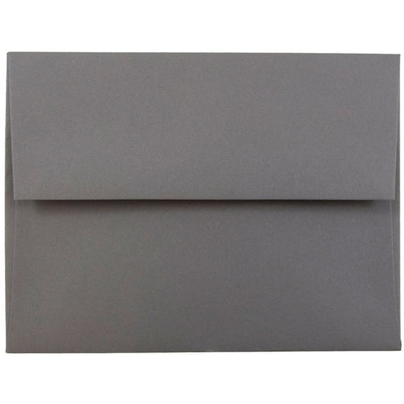 JAM Paper A2 Envelopes, 4 3/8 x 5 3/4, Dark Gray, 1000/Carton