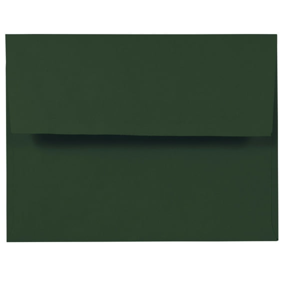 JAM Paper A2 Envelopes, 4 3/8 x 5 3/4, Dark Green, 1000/Carton
