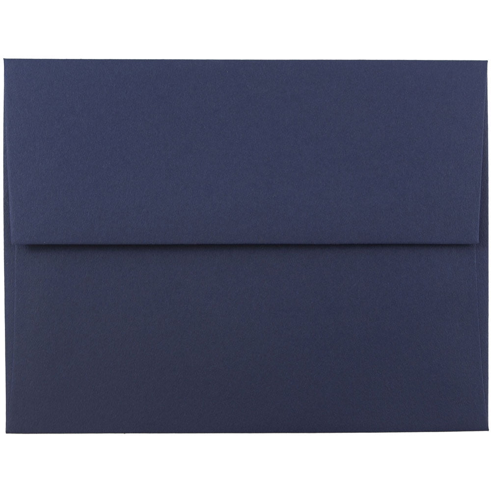 JAM Paper A2 Envelopes, 4 3/8 x 5 3/4, Navy Blue, 50/Pack