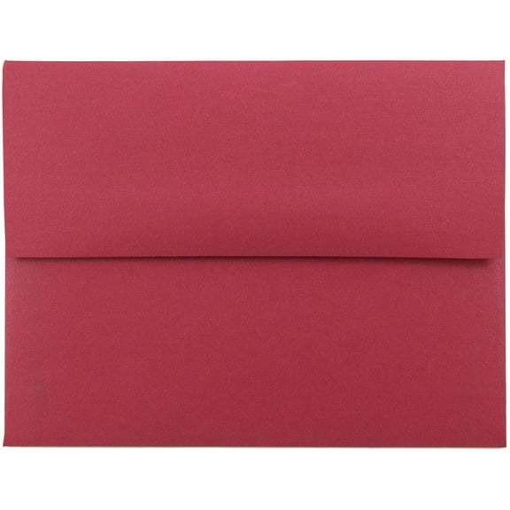 JAM Paper A2 Envelopes, 4 3/8 x 5 3/4, Red Metallic, 250/Pack