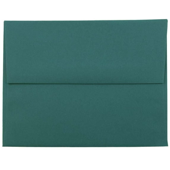 JAM Paper A2 Envelopes, 4 3/8 x 5 3/4, Teal Blue, 25/Pack