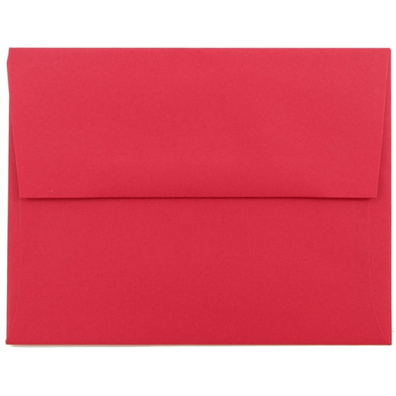 JAM Paper A2 Envelopes, 4 3/8in x 5 3/4in, Red, 250 per Pack