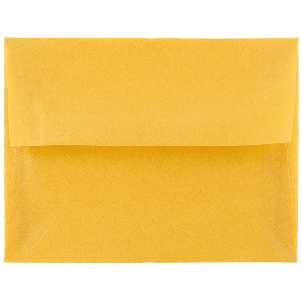 JAM Paper A2 Translucent Envelopes, 4 3/8 x 5 3/4, Gold, 25/Pack ...
