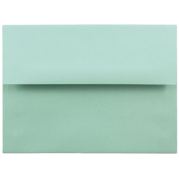 JAM Paper A6 Envelopes, 4 3/4 x 6 1/2, Aqua, 25 per Pack