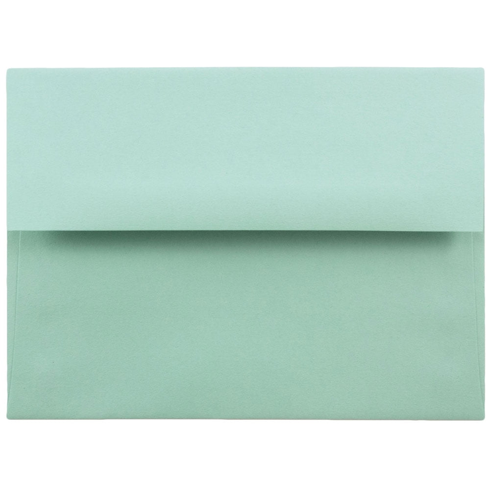 JAM Paper A6 Envelopes, 4 3/4 x 6 1/2, Aqua Blue, 1000/Carton