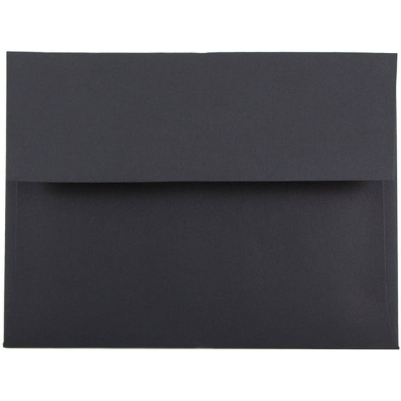 JAM Paper A6 Envelopes, 4 3/4 x 6 1/2, Black, 250/Pack