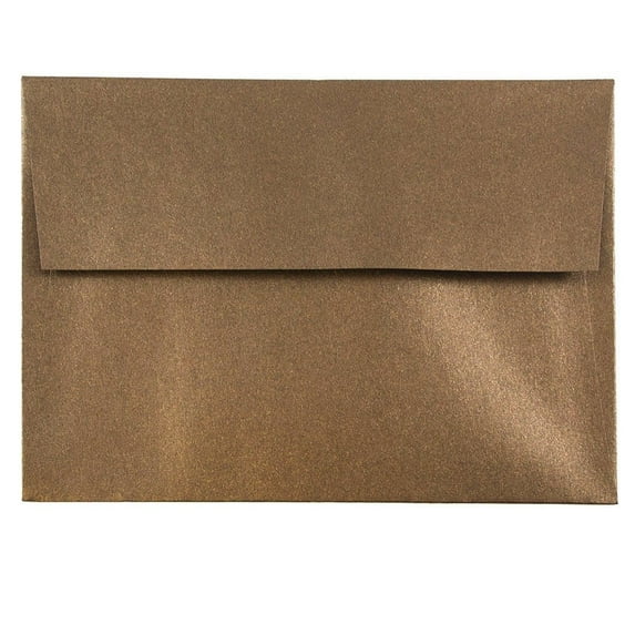 JAM Paper A6 Envelopes, 4 3/4 x 6 1/2, Bronze Metallic, 250/Pack