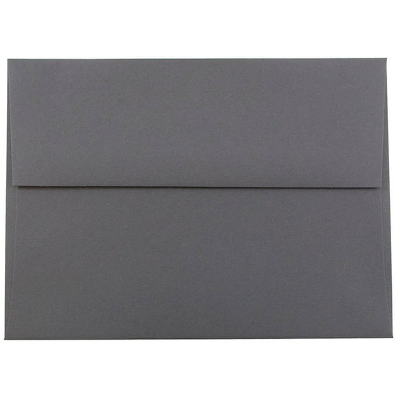 JAM Paper A6 Envelopes, 4 3/4 x 6 1/2, Dark Gray, 1000/Carton