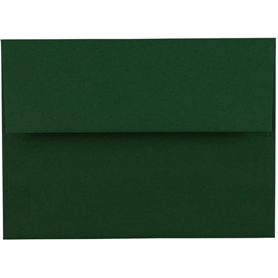 JAM Paper A6 Envelopes, 4 3/4 x 6 1/2, Dark Green, 1000/Carton