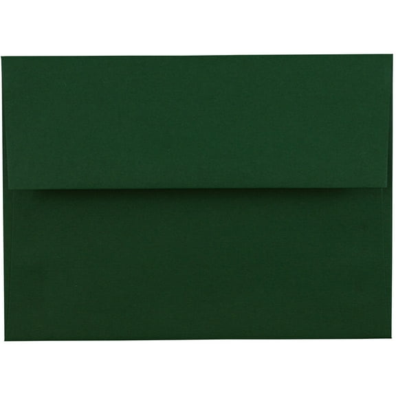 JAM Paper A6 Envelopes, 4 3/4 x 6 1/2, Dark Green, 50/Pack