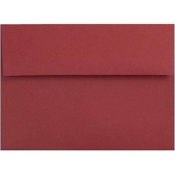 JAM Paper A6 Envelopes, 4 3/4 x 6 1/2, Dark Red, 25/Pack
