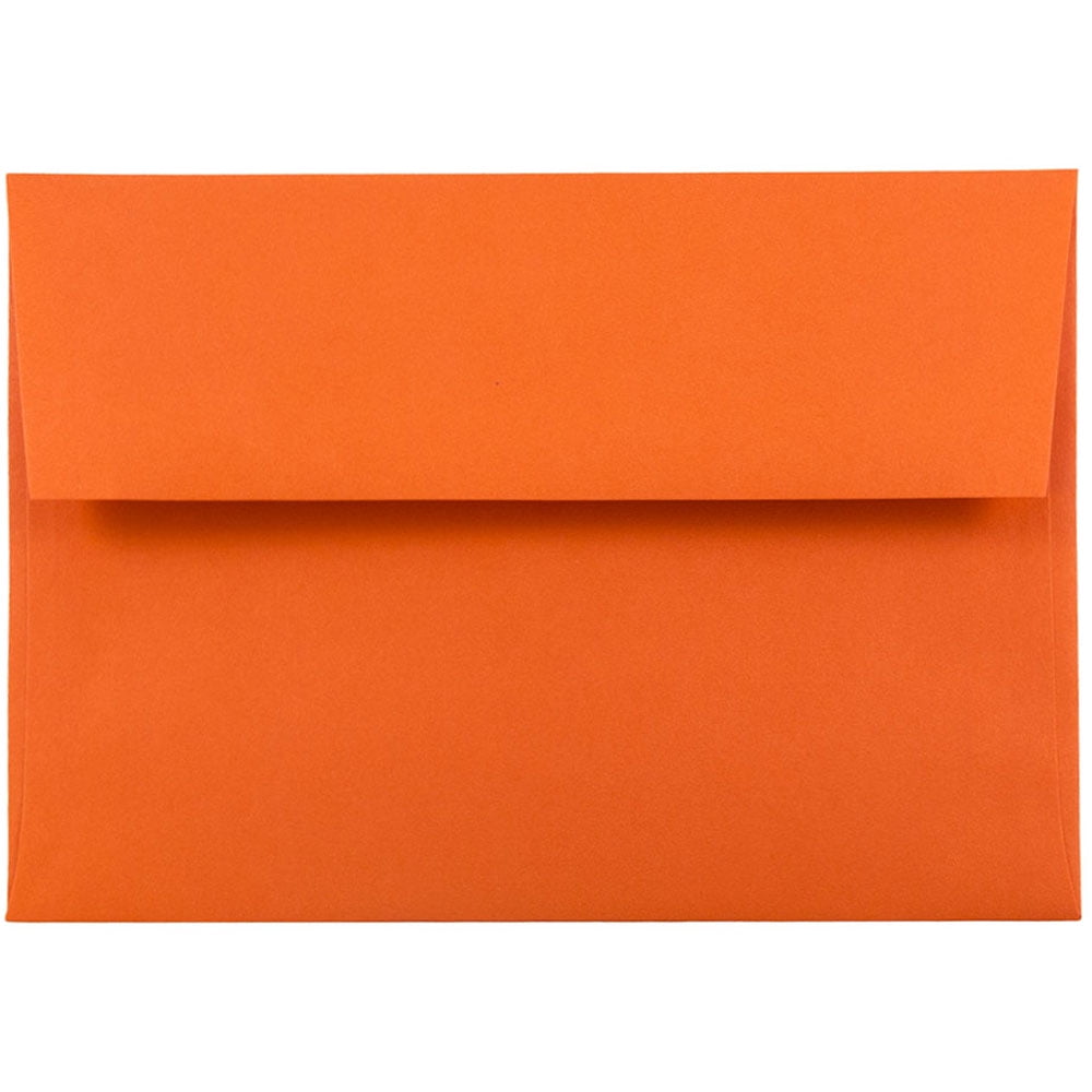 JAM Paper A6 Envelopes, 4 3/4 x 6 1/2, Orange, 250/Pack