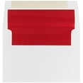 thumbnail image 1 of JAM Paper A6 Foil Lined Invitation Envelopes, 4 3/4 x 6 1/2, White with Red Foiled, 25/Pack, 1 of 4