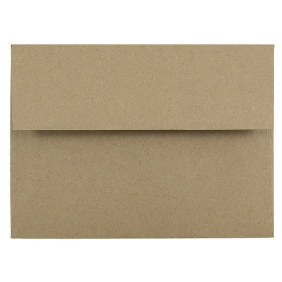 JAM Paper A6 Premium Invitation Envelopes, 4 3/4 x 6 1/2, Brown Kraft Paper Bag, 250/Box