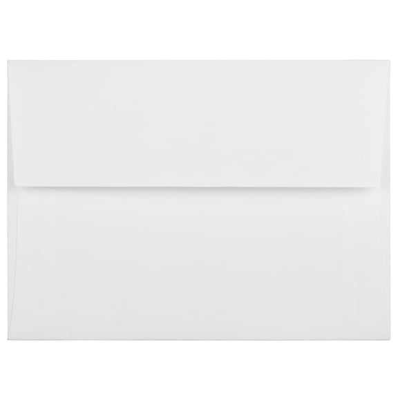 JAM Paper A6 Strathmore Invitation Envelopes, 4 3/4 x 6 1/2, Bright White Linen, 50/Pack