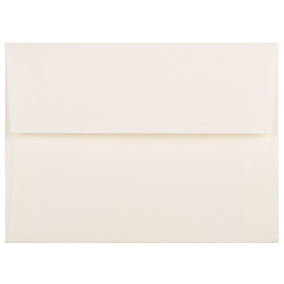 JAM Paper A6 Strathmore Invitation Envelopes, 4 3/4 x 6 1/2, Natural White Linen, 25/Pack
