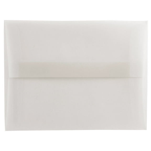 JAM Paper A6 Translucent Envelopes, 4 3/4 x 6 1/2, Clear, 25 per Pack