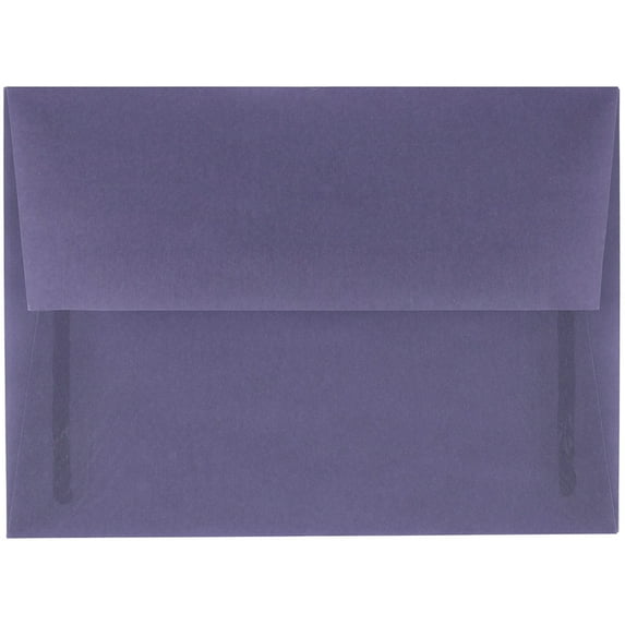 JAM Paper A6 Translucent Envelopes, 4 3/4 x 6 1/2, Purple, 250/Pack, Wisteria Purple